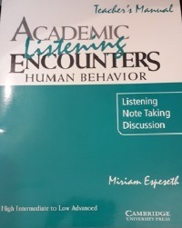 Academic Encounters Human Behavior Listening Teachers Manual